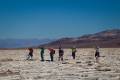 Hikers on Badwater Flats, Death Valley National Park, California