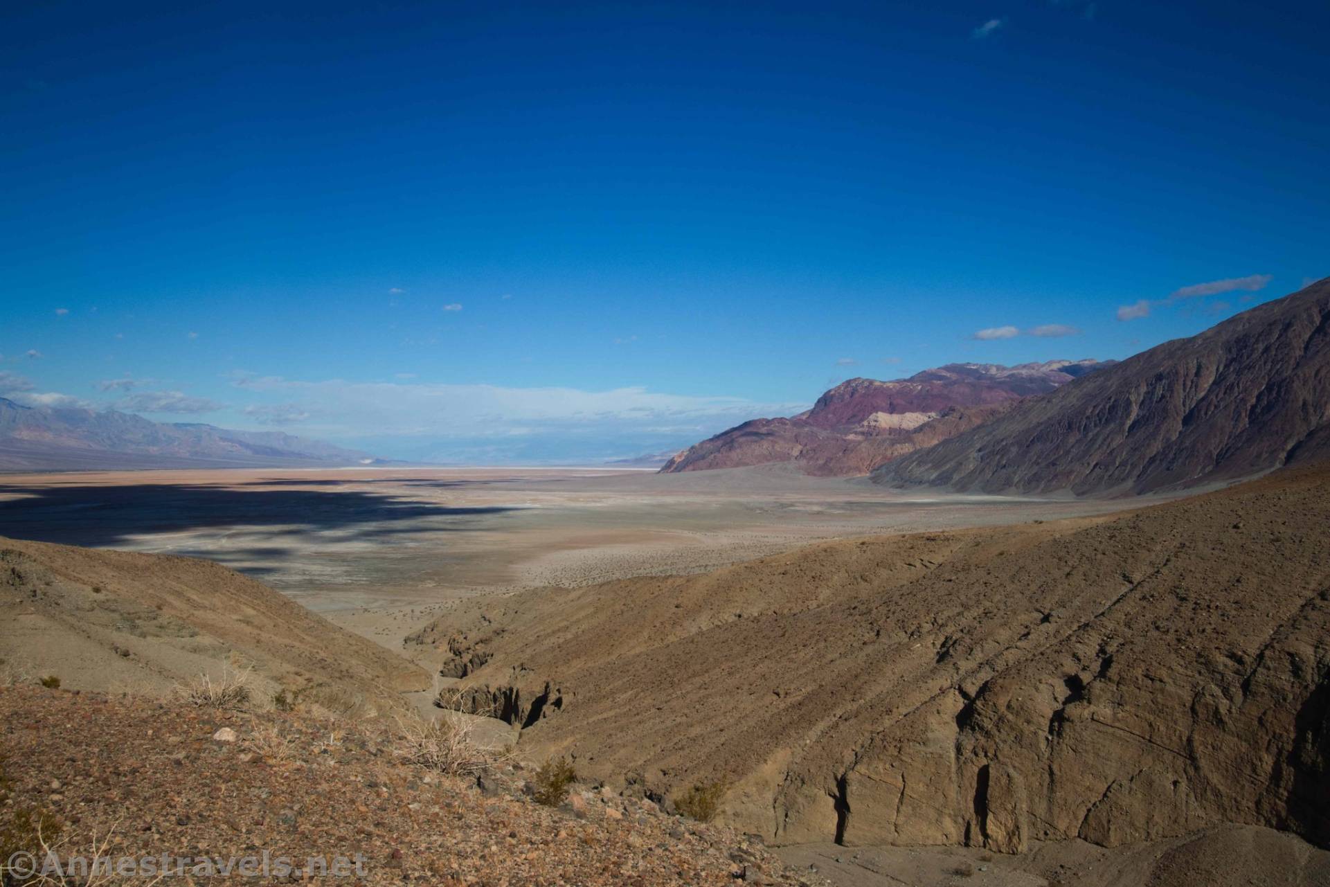 Views from above Slot 3 in Sidewinder Canyon, Death Valley National Park, California