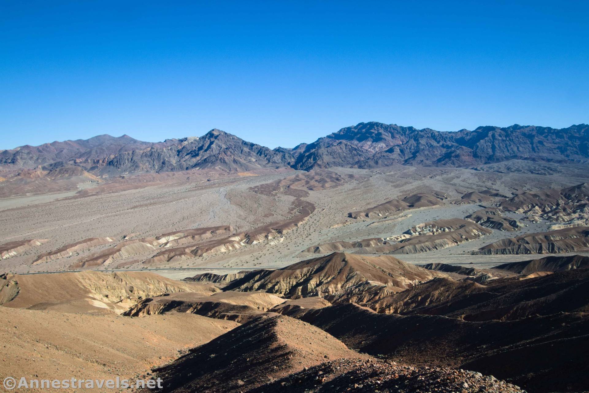 Echo Canyon from the Red Cathedral Canyon Crest, Death Valley National Park, California