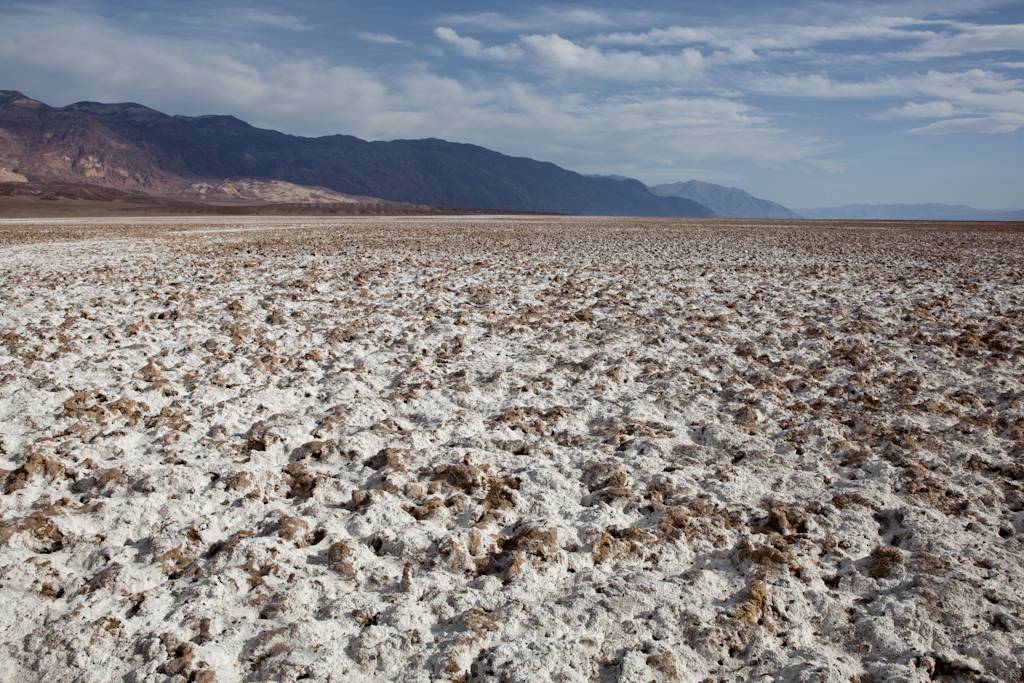 Salt flats along the West Side Road, Death Valley National Park, California