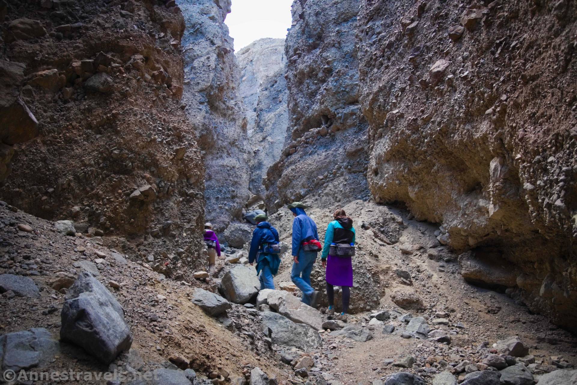 Hiking up Sidewinder Canyon, Death Valley National Park, California