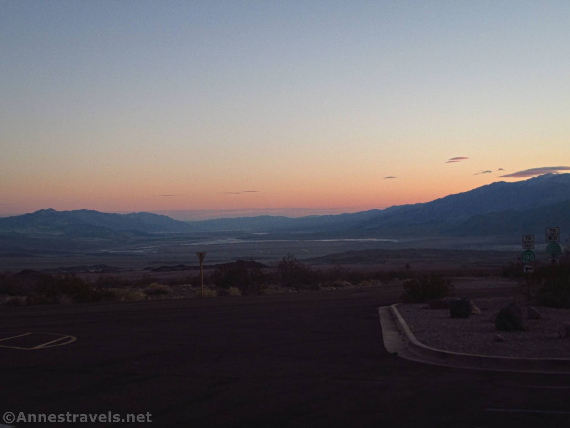 Sunset from Hell's Gate on the Daylight Pass Road, Death Valley National Park, California