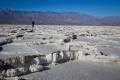 Hiking across Badwater Flats, Death Valley National Park, California