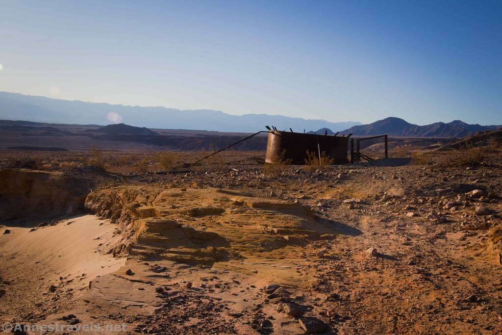 Water tank near the Keane Wonder Parking Area, Death Valley National Park, California