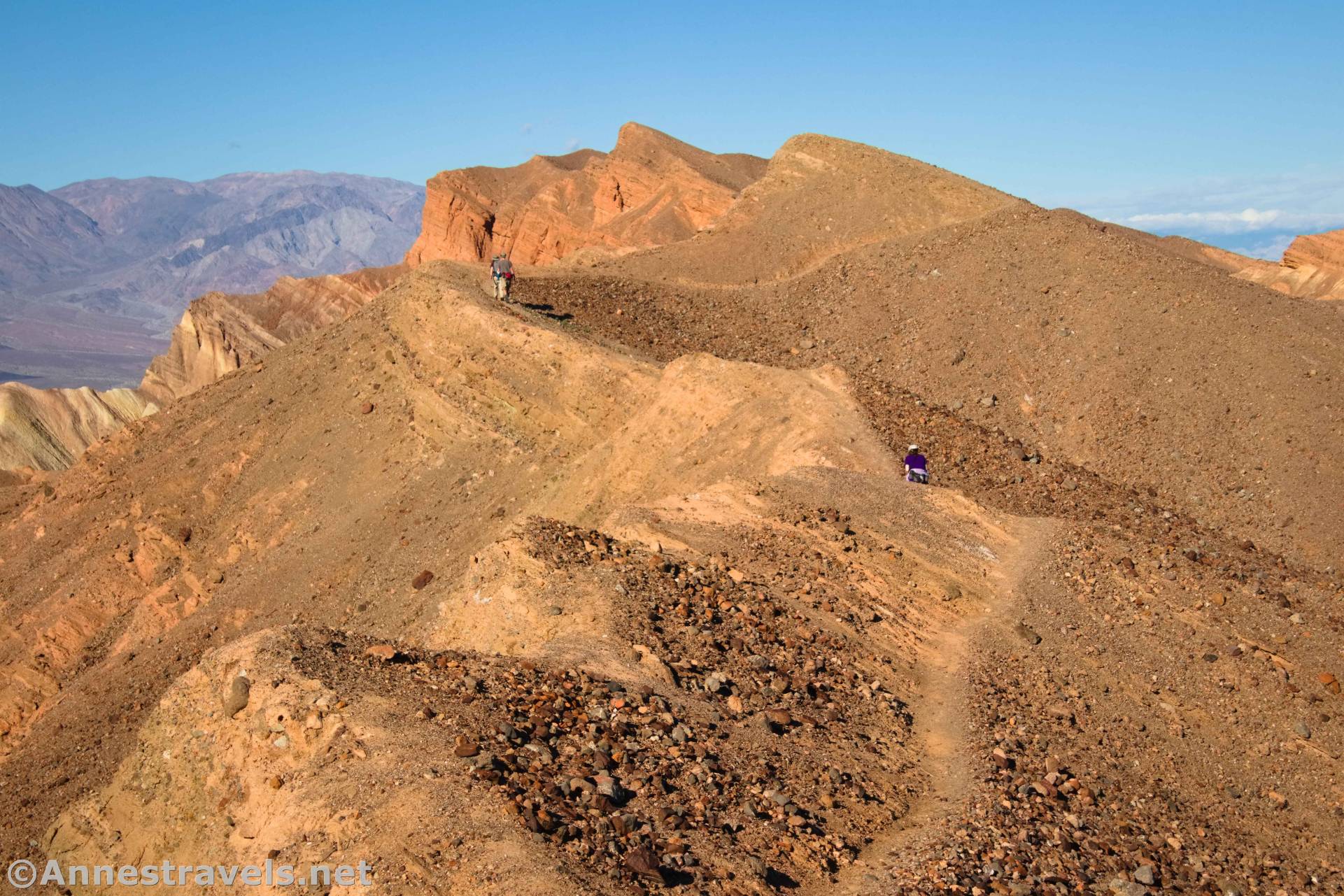 Hiking the Red Cathedral Canyon Crest, Death Valley National Park, California