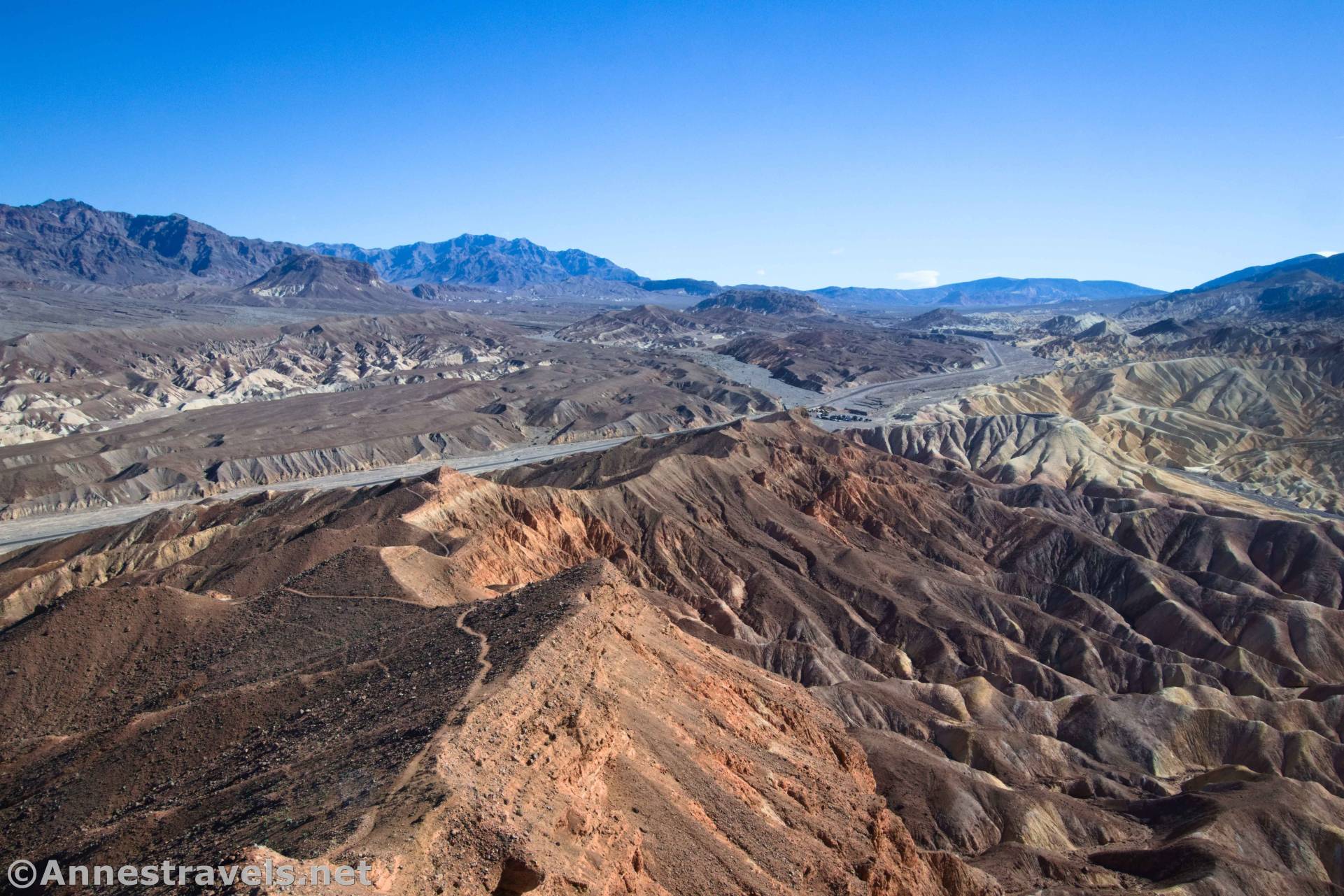 Views from the Red Cathedral Canyon Crest, Death Valley National Park, California