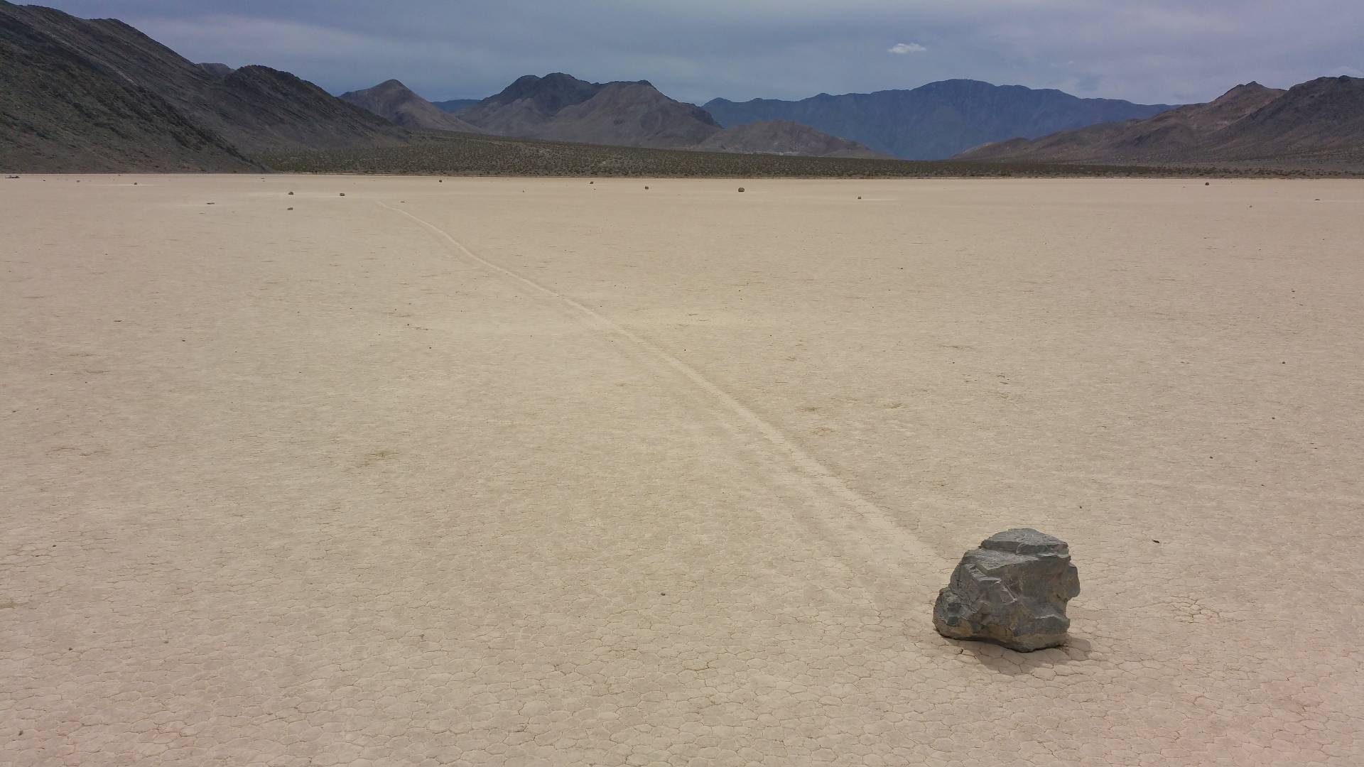 Stone on the Racetrack Playa, Death Valley National Park, California