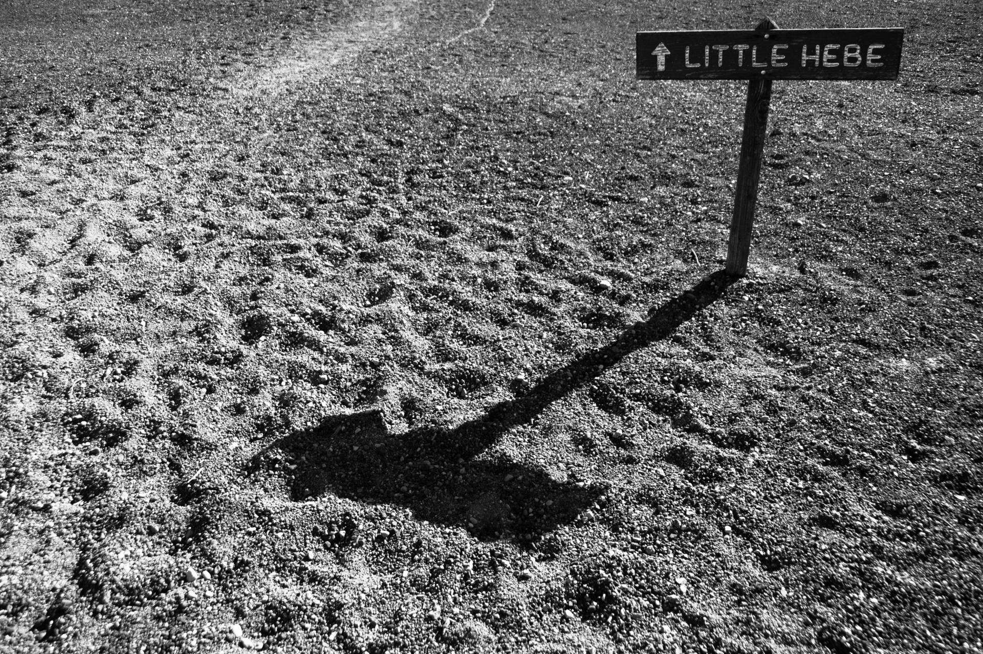 Sign for Little Hebe Crater, Death Valley National Park, California