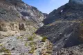Looking down into Ubehebe Wash A gorge in a desert landscape