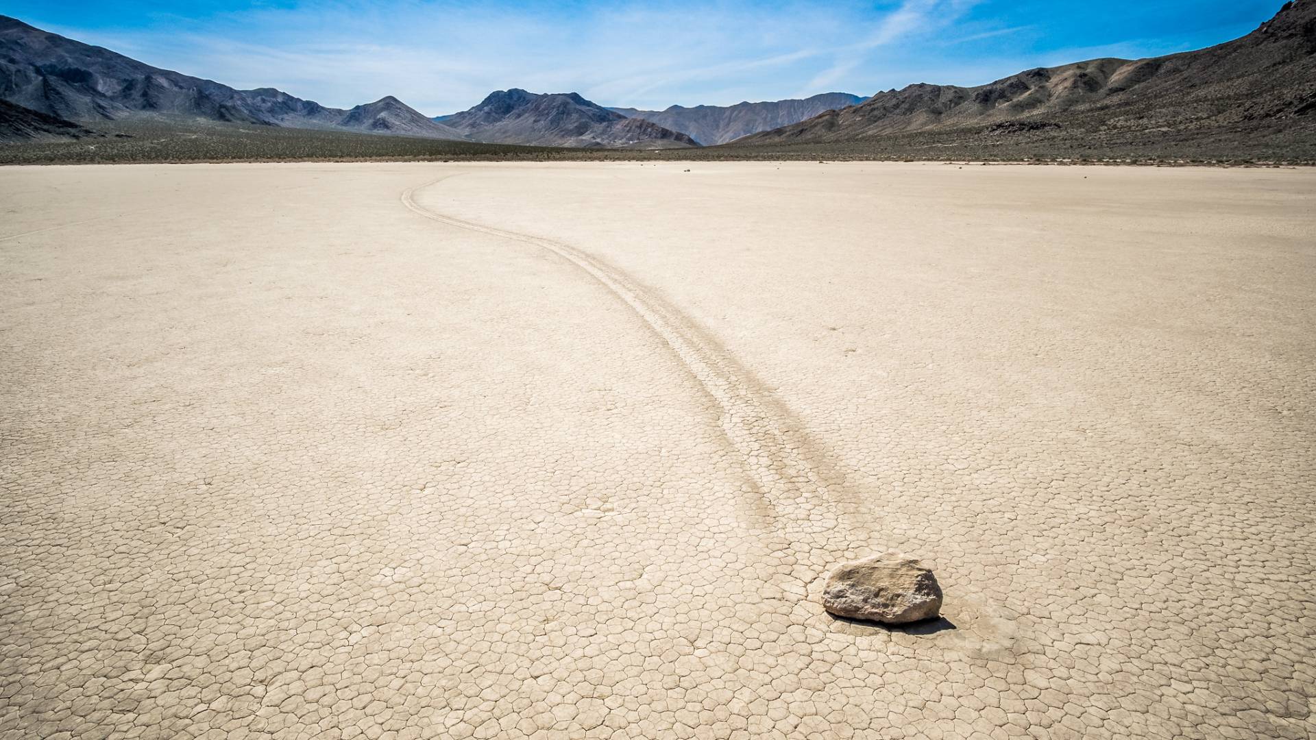 Stone on the Racetrack Playa, Death Valley National Park, California